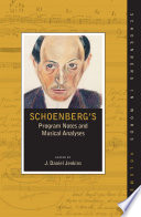 Schoenberg's program notes and musical analyses /