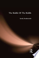 The riddle of the riddle : a study of the folk riddle's figurative nature / Savely Senderovich.