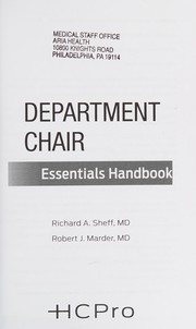 Department chair : essentials handbook /