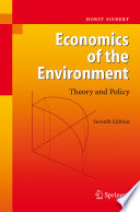 Economics of the environment : theory and policy / Horst Siebert.
