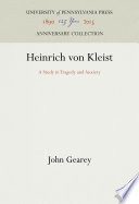 Heinrich von Kleist : studies in his work and literary character /
