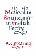 Medieval to Renaissance in English poetry /