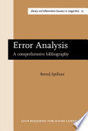 Error analysis : a comprehensive bibliography /