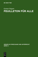 Feuilleton für alle : Strategien im Kulturjournalismus der Presse /