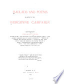 Ballads and poems relating to the Burgoyne campaign /
