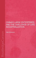 China's large enterprises and the challenge of late industrialization / Dylan Sutherland.