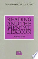 Reading and the mental lexicon /