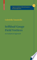 Selfdual Gauge Field Vortices : an Analytical Approach /