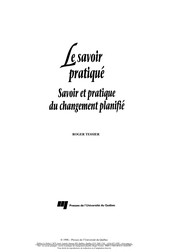 Le savoir pratiqué savoir et pratique du changement planifié /