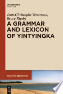 A grammar and lexicon of Yintyingka /