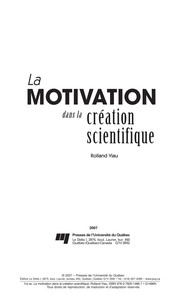 La motivation dans la création scientifique /