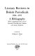 Literary reviews in British periodicals, 1789-1797 : a bibliography : with a supplementary list of general (non-review) articles on literary subjects /