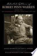 Selected letters of Robert Penn Warren / edited, with an introduction, by William Bedford Clark.