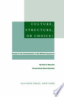 Culture, structure, or choice? : essays in the interpretation of the British experience / Paul V. Warwick.