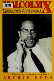 Malcolm X : speeches at Harvard /